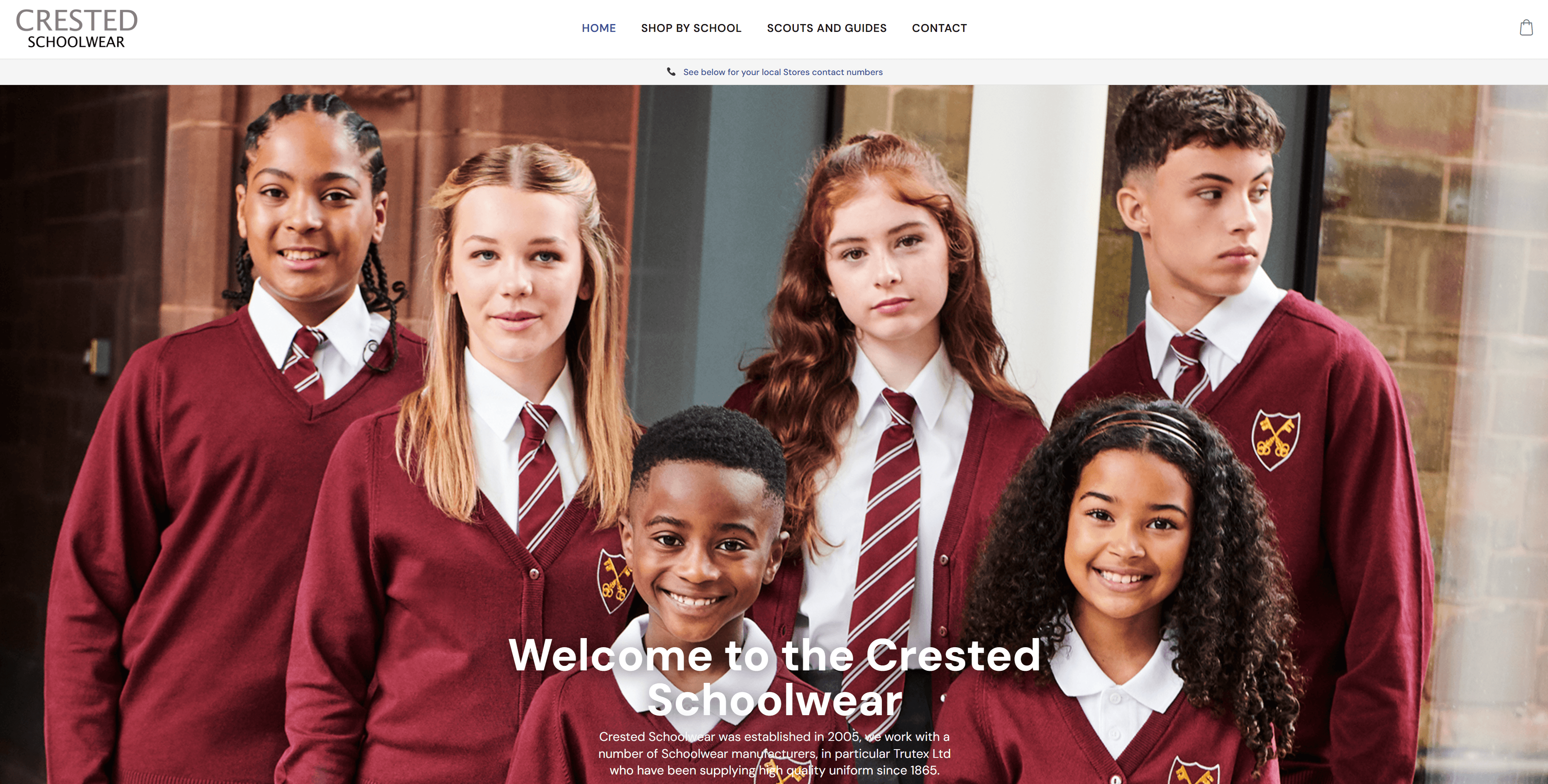 Crested Schoolwear ecommerce platform